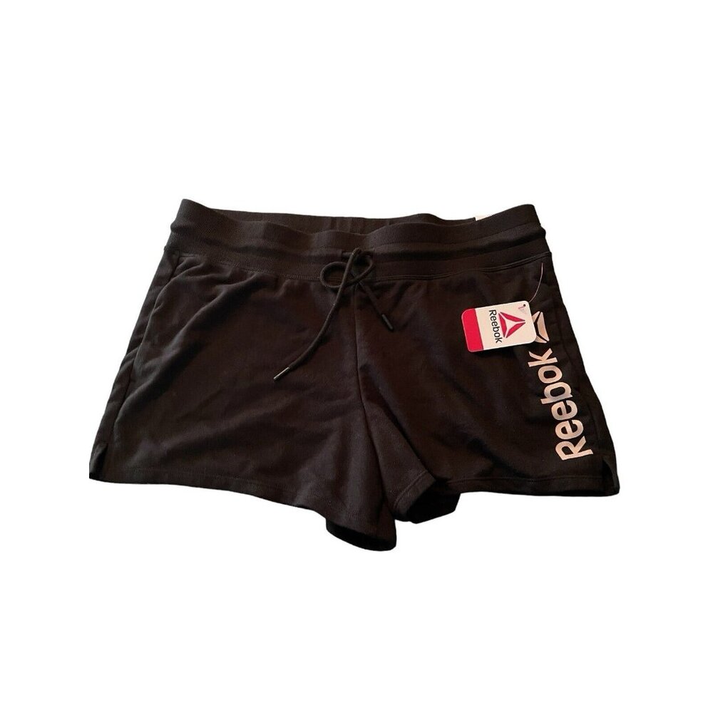 Women’s Reebok Level Up Shorts Black Relaxed Short SZ XL Drawstring - NWT